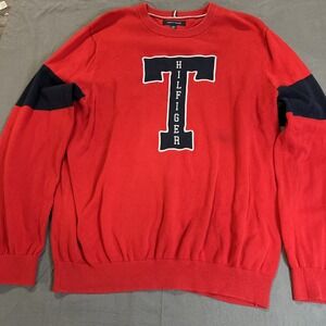 Tommy Hilfiger Men's Sweater Crew Neck Pullover Knit Logo XXL‎
